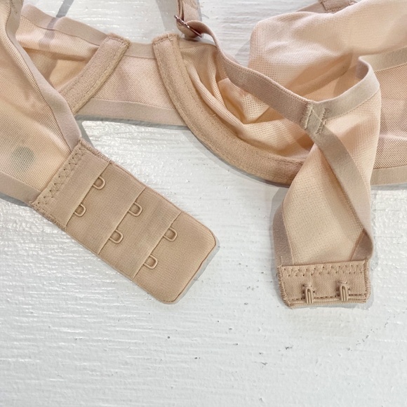 New Aerie SMOOTHEZ Mesh Unlined Underwire Balconette Bra Sands Size 32B - Picture 13 of 16